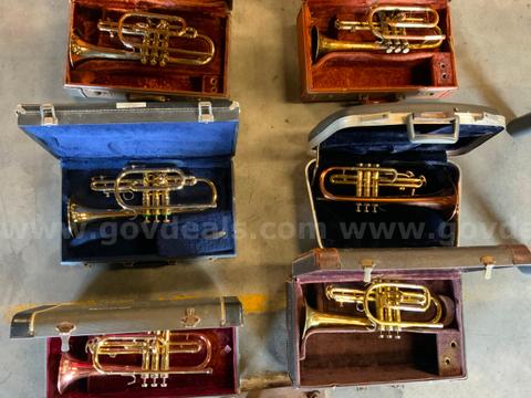 14 Bb CORNETS,  2 EUPHONIUM  AND  1 TROMBONE .