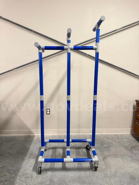 PVC Rack (Blue & Grey) on Wheels