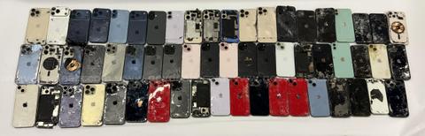 Bulk Lot of (59) Apple iPhones – Mixed Models: 17 Pro Max, 16 Pro Max, & More – Mixed Condition – Parts Only