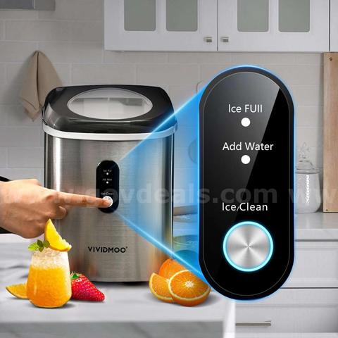 SHIPPING AVAILABLE VIVIDMOO Countertop Nugget Ice Maker, Portable Self-Cleaning Pebble Ice Machine, 33Lbs/24H (C-01)