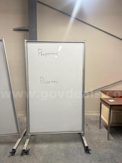 (Set of 2) Rolling Double-Sided Whiteboards