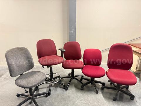 (Set of 5) Assorted Office Chairs