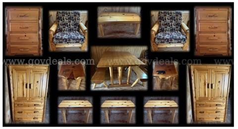 Real Wood Log Style Furniture Set
