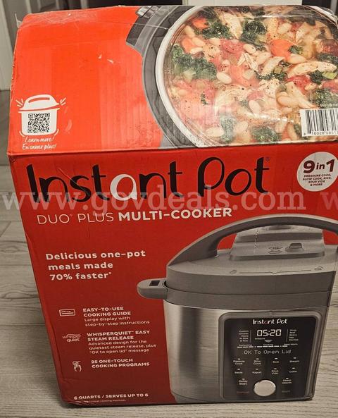 Instant Pot 112-0169-02 Duo Plus 9-in-1 Electric Pressure Cooker - 6QT - New