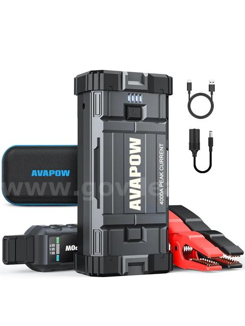 SHIPPING AVAILABLE AVAPOW A58 Jump Starter 4000A Peak 12V Car Battery Booster Pack, 18W Fast Charge Portable (A-8)