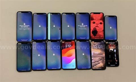 Lot of 14 Apple iPhone 12 Series Smartphones | 12, Mini & Pro Max | iCloud Locked | For Parts