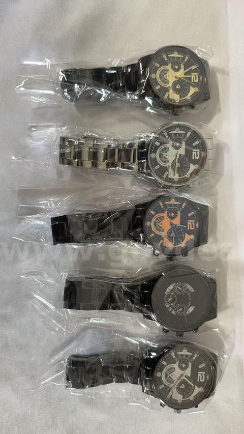 SHIPPING AVAILABLE 5pcs Assorted Men Stainless Steel Quartz Watch Lot Sports Chronograph Business Wristwatch(W1-019)
