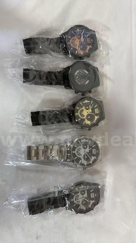 SHIPPING AVAILABLE 5pcs Assorted Men Stainless Steel Quartz Watch Lot Sports Chronograph Business Wristwatch(W1-020)