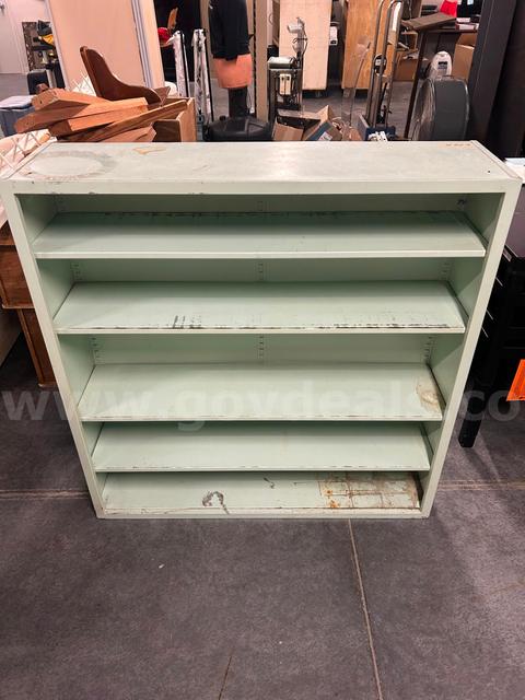 Green Metal Shelves
