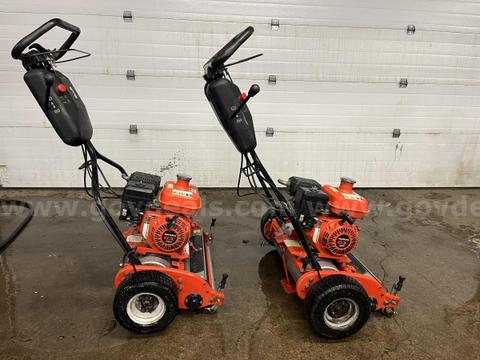 Two (2) Jacobsen 22" Powered Green Mowers with Baskets