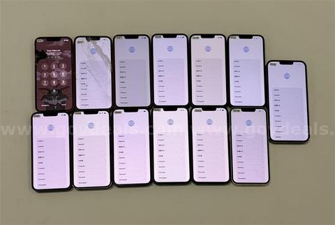 Lot of (12) Apple iPhones – iPhone 13, 13 Pro & 13 Pro Max – iCloud, MDM & PWL – For Parts