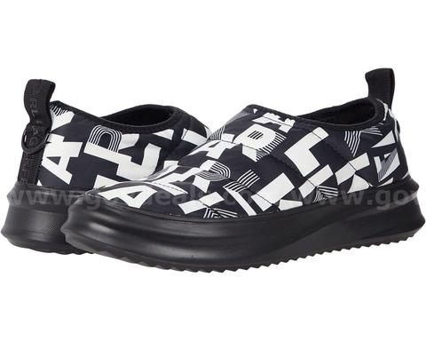 RARE/KARL LAGERFELD QUILTED LOGO SLIPPER BLACK WHITE MEN SNEAKERS SIZE 10M NEW*WILL SHIP*