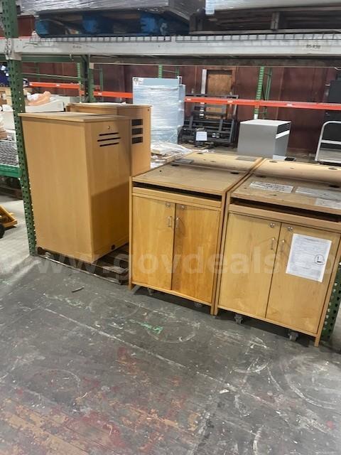 Various Wood Cabinets/Lecterns