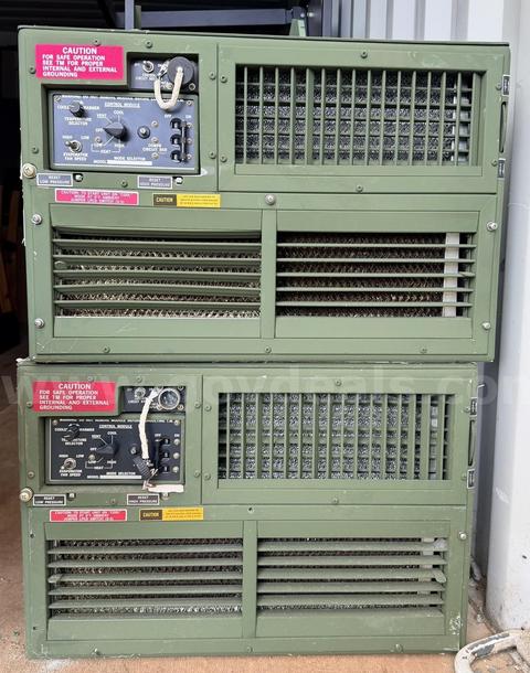 Military Surplus Horizontal Compact Air Conditioner Units (Lot of 2), 9,000 BTU,