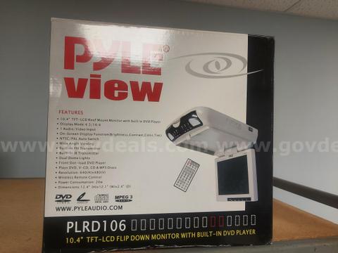 Pyle PLRD106 10.4 inch flip down monitor with built-in in DVD player for automobile