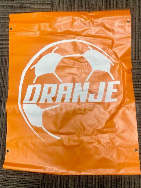World Cup 2026 signage for Netherlands' soccer team - ORANJE banners