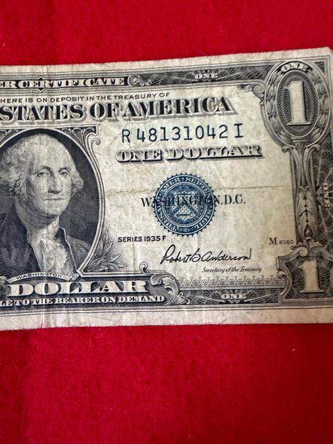 $1 1935 F SILVER CERTIFICATE circulated