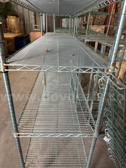 Metal Racks (1)- 20"x5', (2)- 20"x4', (1)- 20"x3'. Must Be Picked Up Quick!