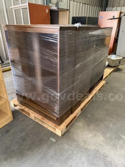 Pallet of Mis. Wood Book Shelves (8)