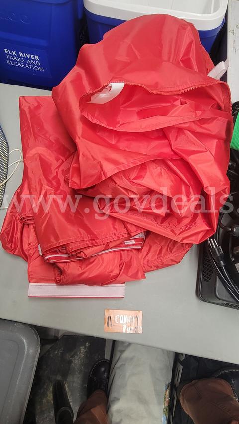 Heavy-Duty Red Tarps with Zippers – Event Tent / Canopy Panels
