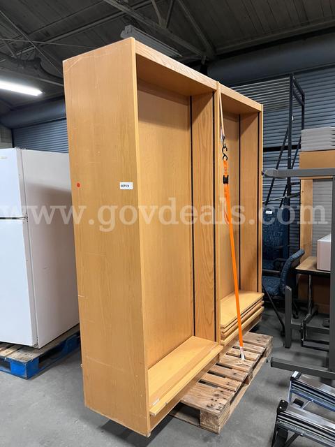 Double Sided Wooden Shelf