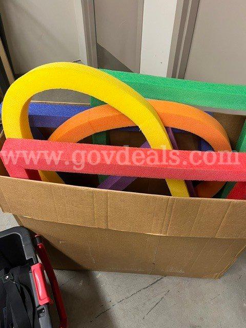 Noodle Obstacle Course Parts w/ Stands and Blue fort making parts