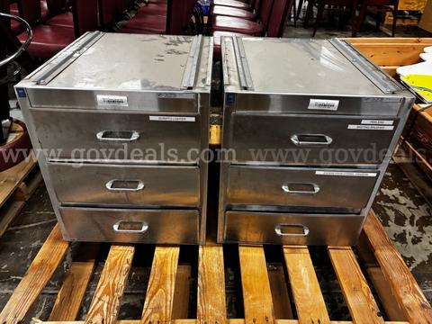 3-Drawer Metal Cabinets (Lot of 2)