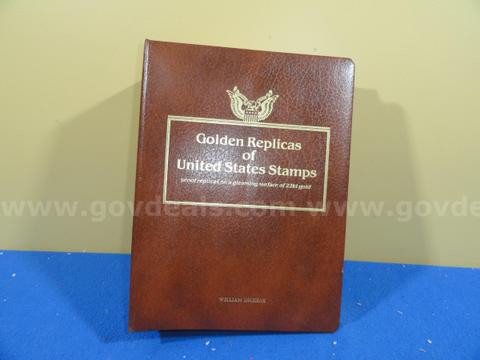 Album of Golden Replicas of US Stamps (surface of 22k Gold) & Other Stamps