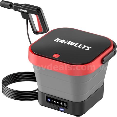 SHIPPING AVAILABLE KAIWEETS KPW-F1 Fold Portable Pressure Washer, 12L Foldable Water Tank, Cordless Rechargeable(B2-02)