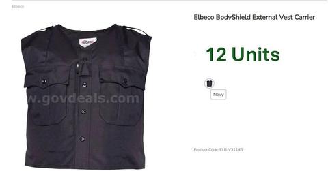 Asset ID #5430 75 Unit of  Elbeco BodyShield External Vest Carrier - 75  units