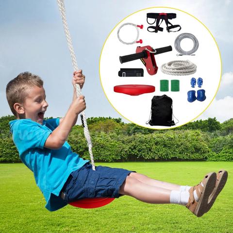 SHIPPING AVAILABLE  Zip line Kits for Backyard 100FT, Zip Lines for Kid and Adult, Included Swing Seat, Zip Lines(M3-01)