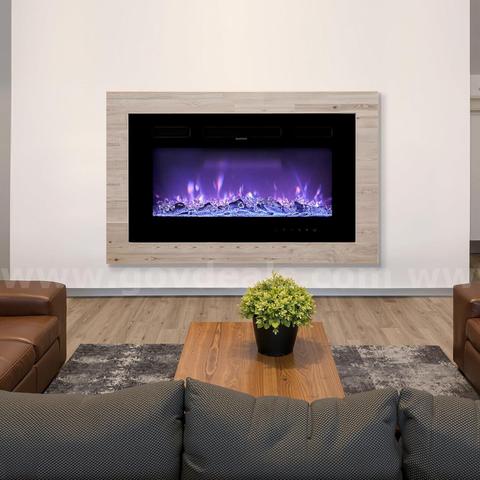 SHIPPING AVAILABLE 42 inch Electric Fireplace, Wall Mounted Recessed Fire Place with Remote Control, Timer(M2-01)