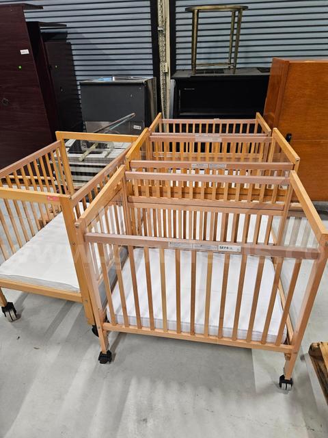 LOT (4) Baby Wooden Cribs