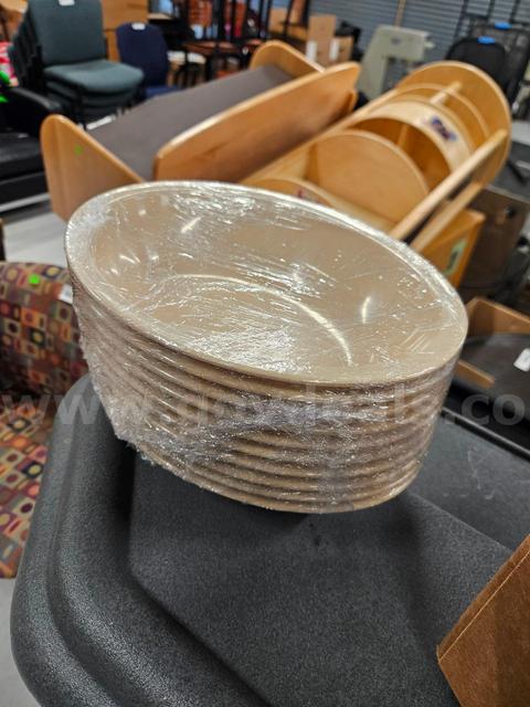 Lot (58) Tan Oval Serving Bowls