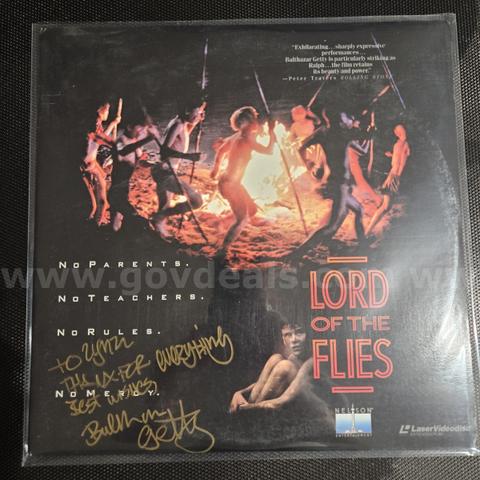 Lord of the Flies LaserDisc Personally Signed by Balthazar Getty Authentic Signature