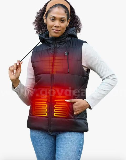 SHIPPING AVAILABLE  Lot of 4,Women's Heated Vest,Lightweight Electric Vest foSMART HEAT ACROSS BODY (AM-01)