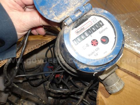 3 PALLETS OF 843 MULLER 5/8 WATER METERS W/COUPLE LARGER METERS INCLUDED