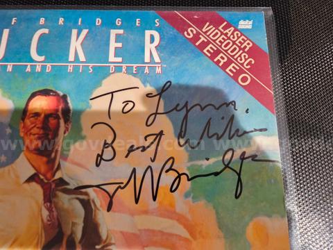 Tucker: A Man and His Dream LaserDisc Signed by Jeff Bridges Authentic