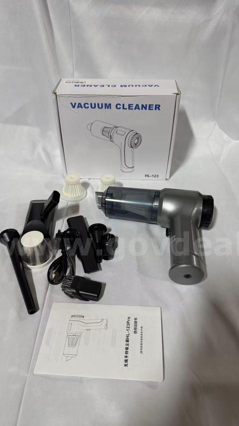 SHIPPING AVAILABLE Lot of 5 Cordless Handheld Vacuum Cleaner HL-123 Pro, 3-in-1 Vacuum/Blow/Air Pump for Car(32-01)