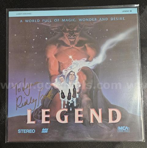 Legend LaserDisc Signed by Ridley Scott | Authentic Director Autograph