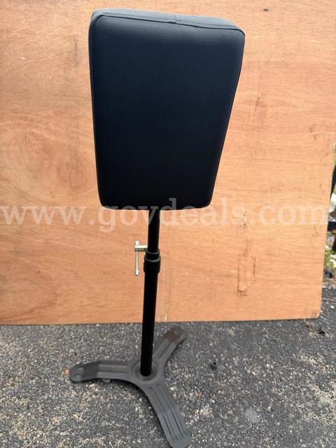 TATTOO EXTENDABLE ARMREST STANDS BLACK GENUINE LEATHER NEW