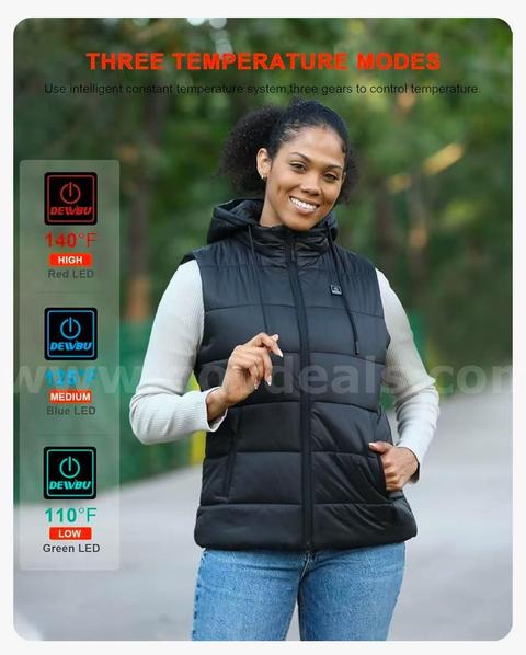 SHIPPING AVAILABLE  Lot of 4,Women's Heated Vest,Lightweight Electric Vest foSMART HEAT ACROSS BODY (AM-01)