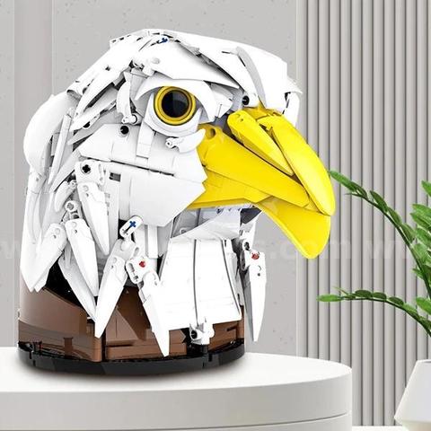 SHIPPING AVAILABLE  DK 5015 Eagle Head Building Blocks Set, 1082 PCS Bionic Wall Mounted & Vertical Ornament(6-09)