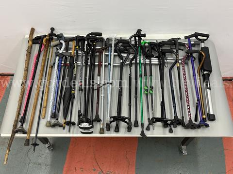 Lot of Canes and Crutches