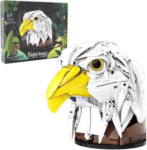 SHIPPING AVAILABLE  DK 5015 Eagle Head Building Blocks Set, 1082 PCS Bionic Wall Mounted & Vertical Ornament(6-09)