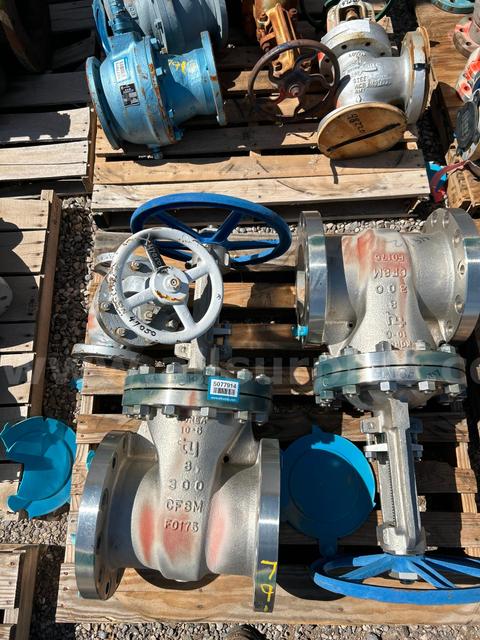 Valves, 1/2in-12in, 150#-2000#, Carbon, Stainless, Monel, Steel, Check, Gate, Globe, Plug, Ball, Approx Qty 149