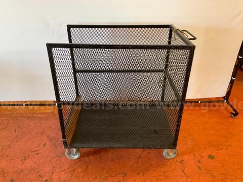 Rolling Metal Storage Cart, 3'L x 2'W x 40"T