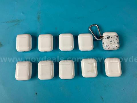 10 - Apple AirPods with Lightning Charging Case Model A1602, All Power On