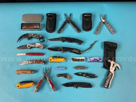 20 - Folding Knives and Multi-Tools, Includes Victorinox, Opinel and Smith & Wesson