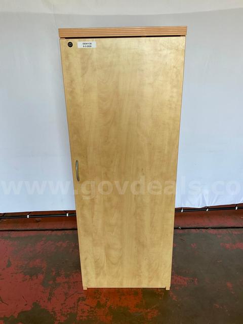 Wood Wardrobe Storage Cabinet, No Keys, Size: 23.5"W x 23.5"D x 64.5"T